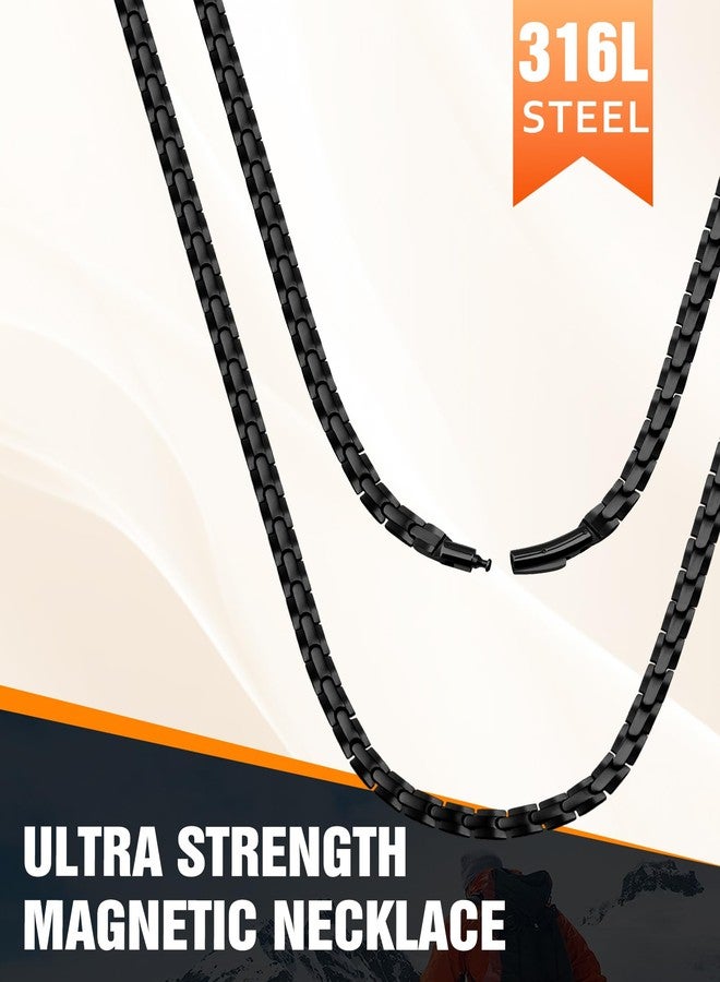 Jecanori Ultra Strength Magnetic Necklaces for Men & Women, Effective Stainless Steels Necklace with 62 Magnets - Image 2